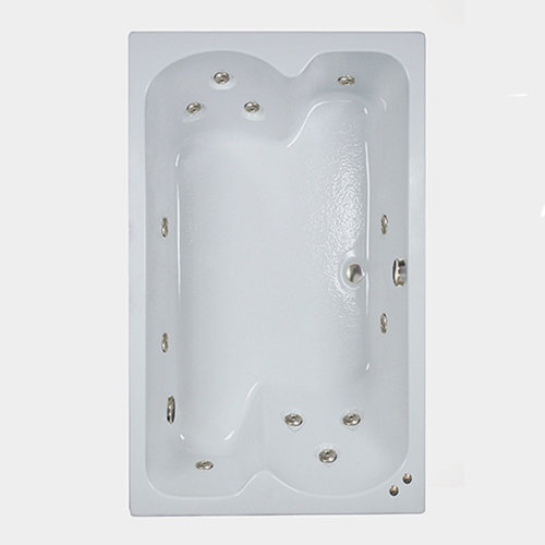 WaterTech 59.75'' x 42.75'' Drop In Whirlpool Acrylic Bathtub Wayfair